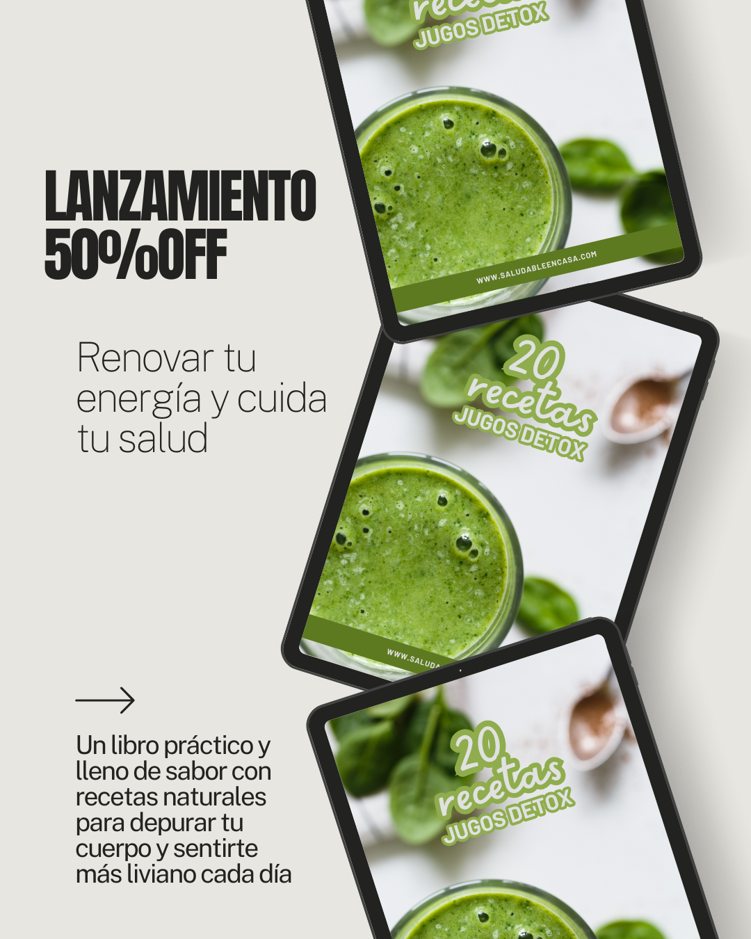 "El poder del Detox Natural": 20 jugos frescos para eliminar toxinas y recuperar tu energía